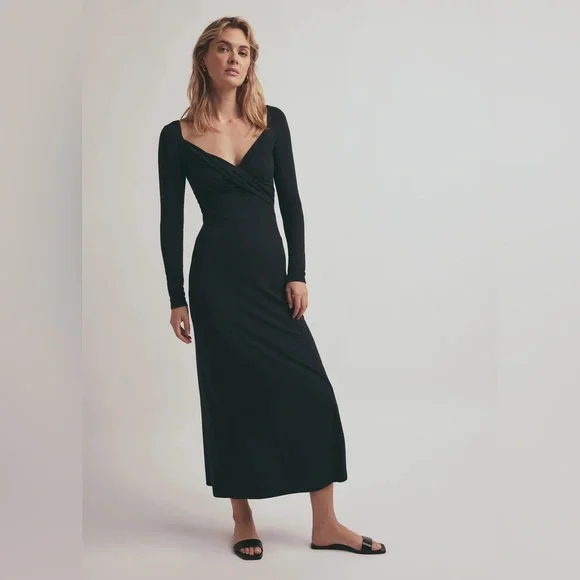 FAVORITE DAUGHTER THE ROSIE MIDI DRESS Sz XS IN BLACK NWT $228